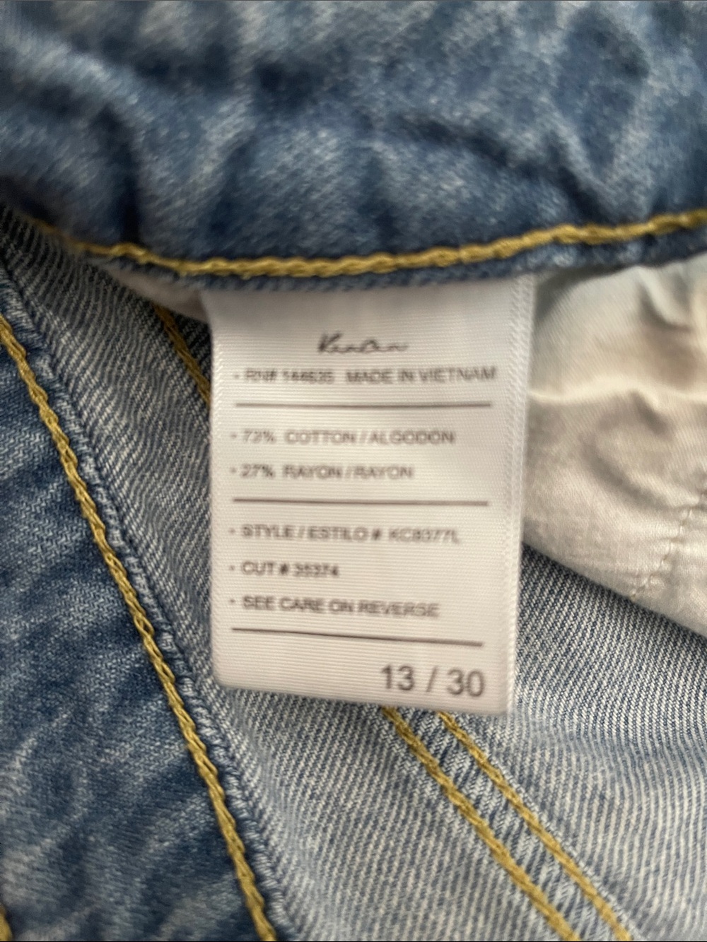 Kan Can Distressed Denim Shorts 13/30 - Picture 2 of 3